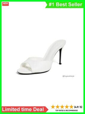 Stiletto Heel Sandals with Padded Footbed, 3.5in Heel